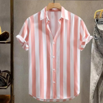 Men's Casual Printed Regular Fit Half Sleeve Formal Shirt